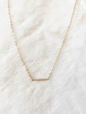 5/$15 🩷 MUST BUNDLE Delicate Gold Bar Necklace for Women - Minimalist Chain